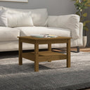 vidaXL Salontafel 35x35x40 cm massief grenenhout grijs