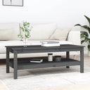 vidaXL Salontafel 35x35x40 cm massief grenenhout grijs