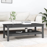 vidaXL Salontafel 35x35x40 cm massief grenenhout grijs