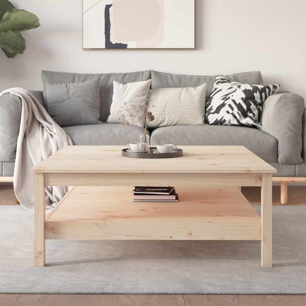 vidaXL Salontafel 35x35x40 cm massief grenenhout grijs