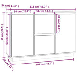 vidaXL Dressoir 111x34x75 cm massief grenenhout grijs