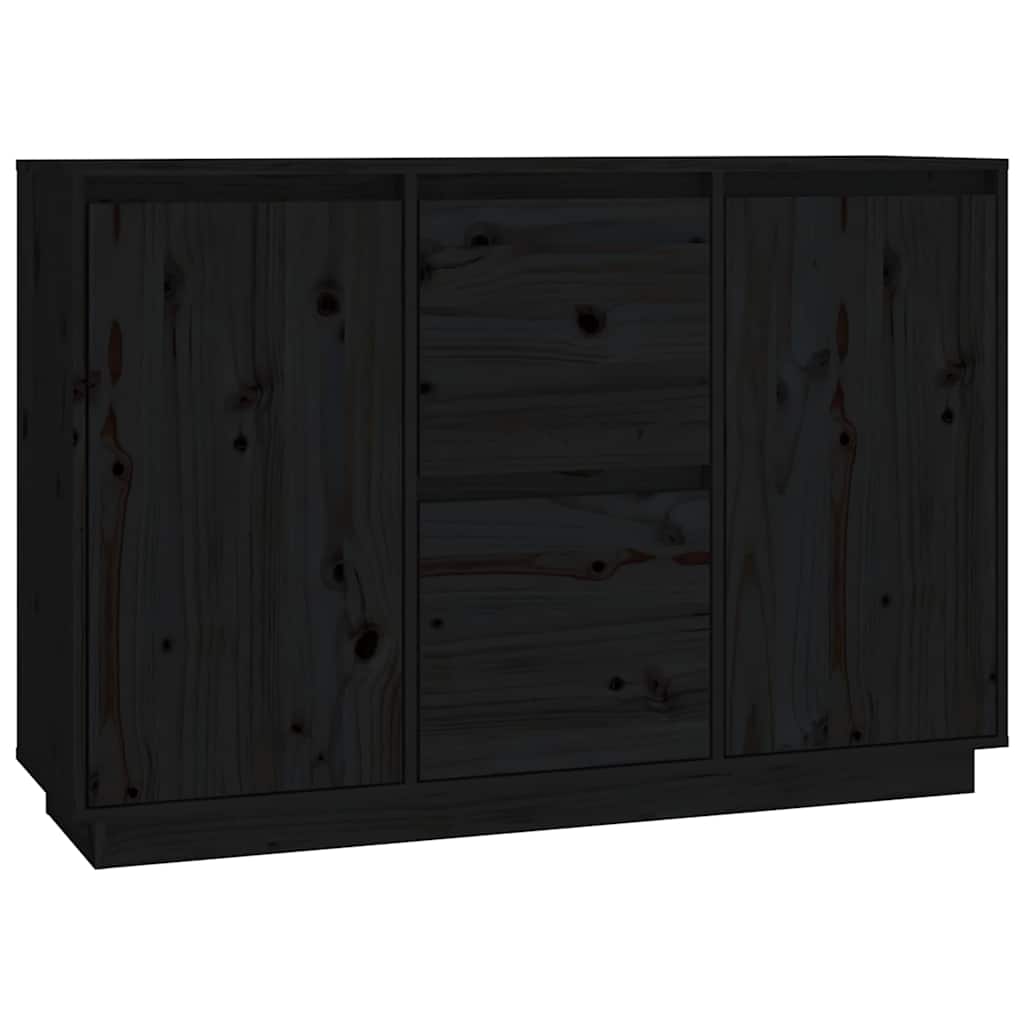 vidaXL Dressoir 111x34x75 cm massief grenenhout grijs