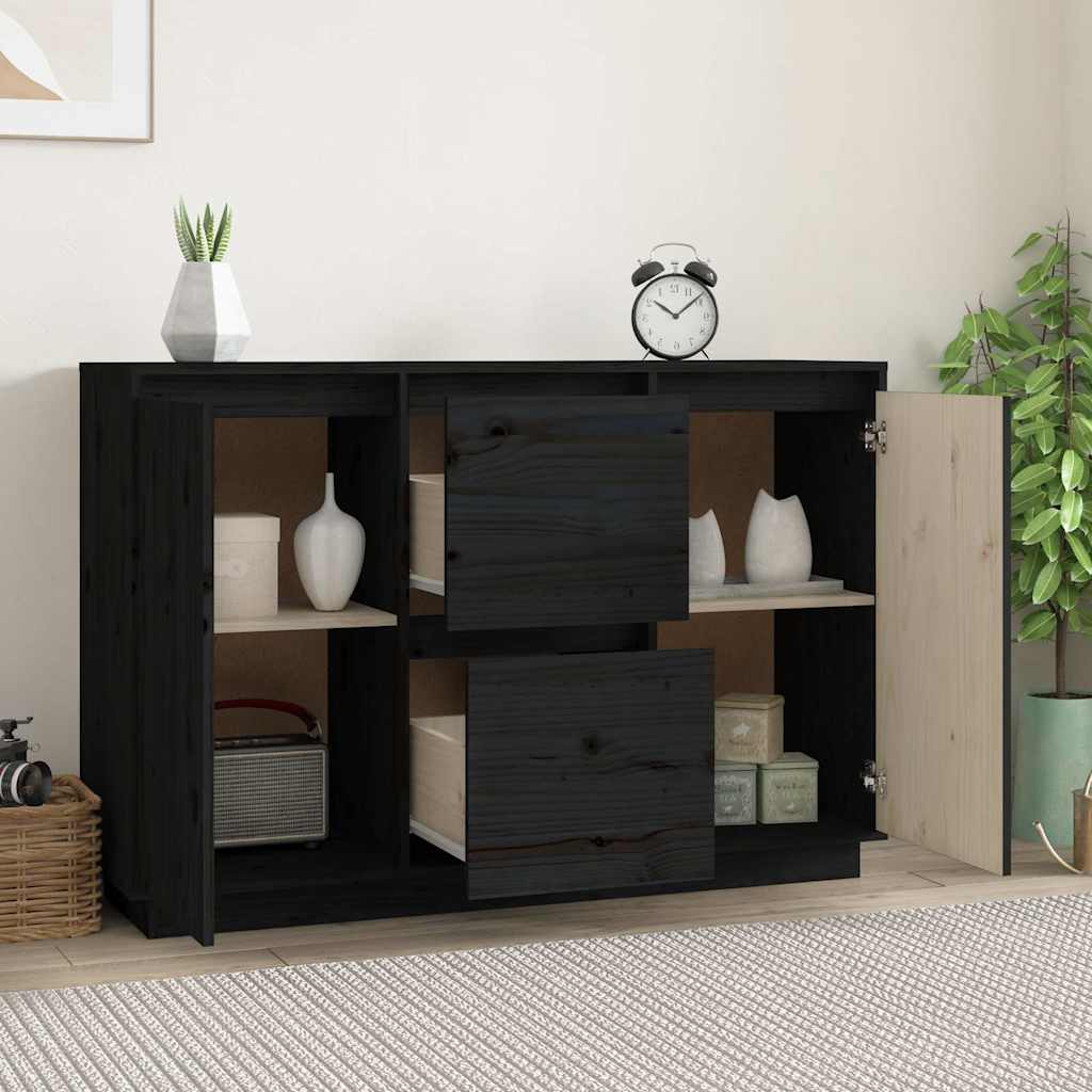 vidaXL Dressoir 111x34x75 cm massief grenenhout grijs