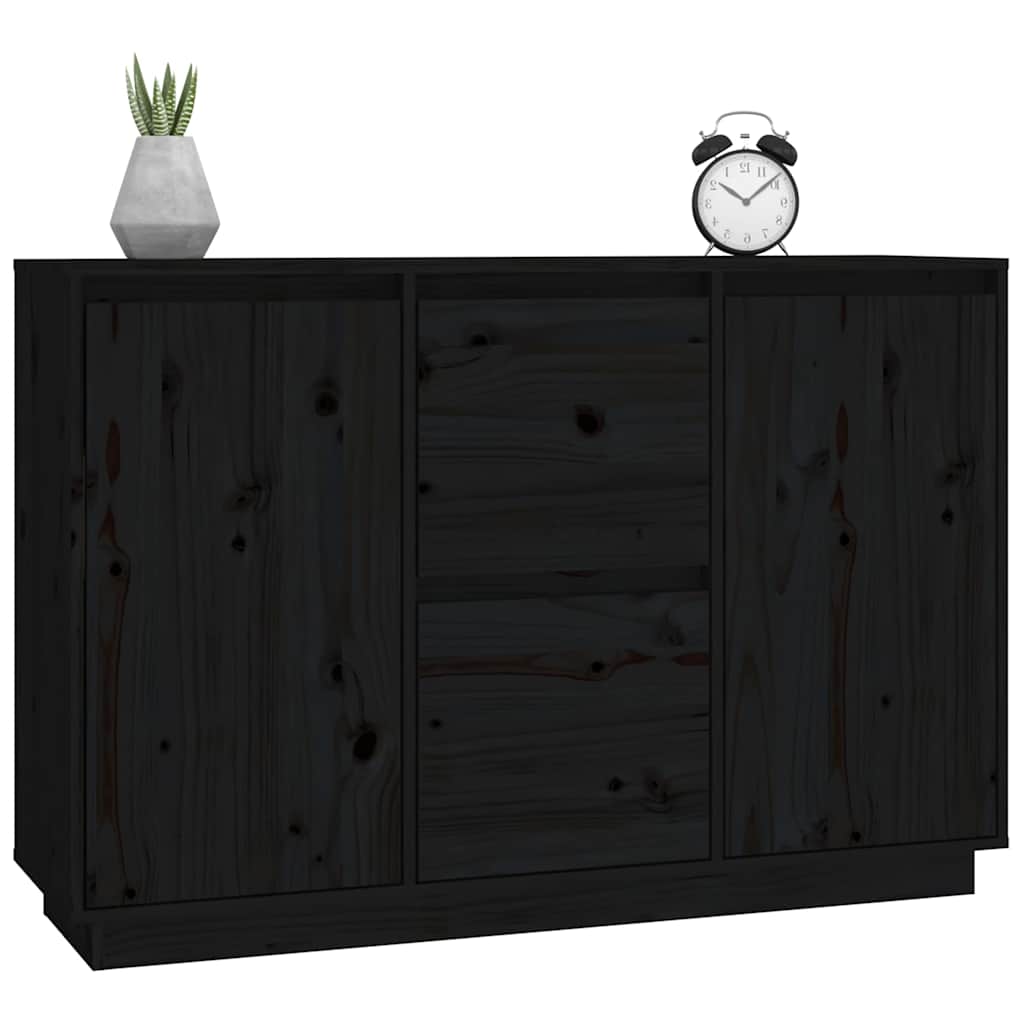 vidaXL Dressoir 111x34x75 cm massief grenenhout grijs