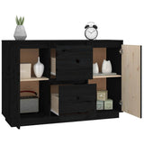 vidaXL Dressoir 111x34x75 cm massief grenenhout grijs