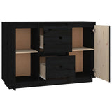 vidaXL Dressoir 111x34x75 cm massief grenenhout grijs