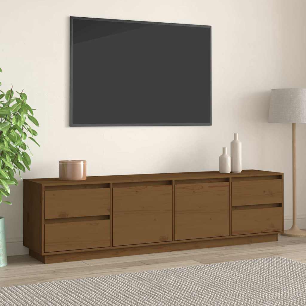 vidaXL Tv-meubel 176x37x47,5 cm massief grenenhout