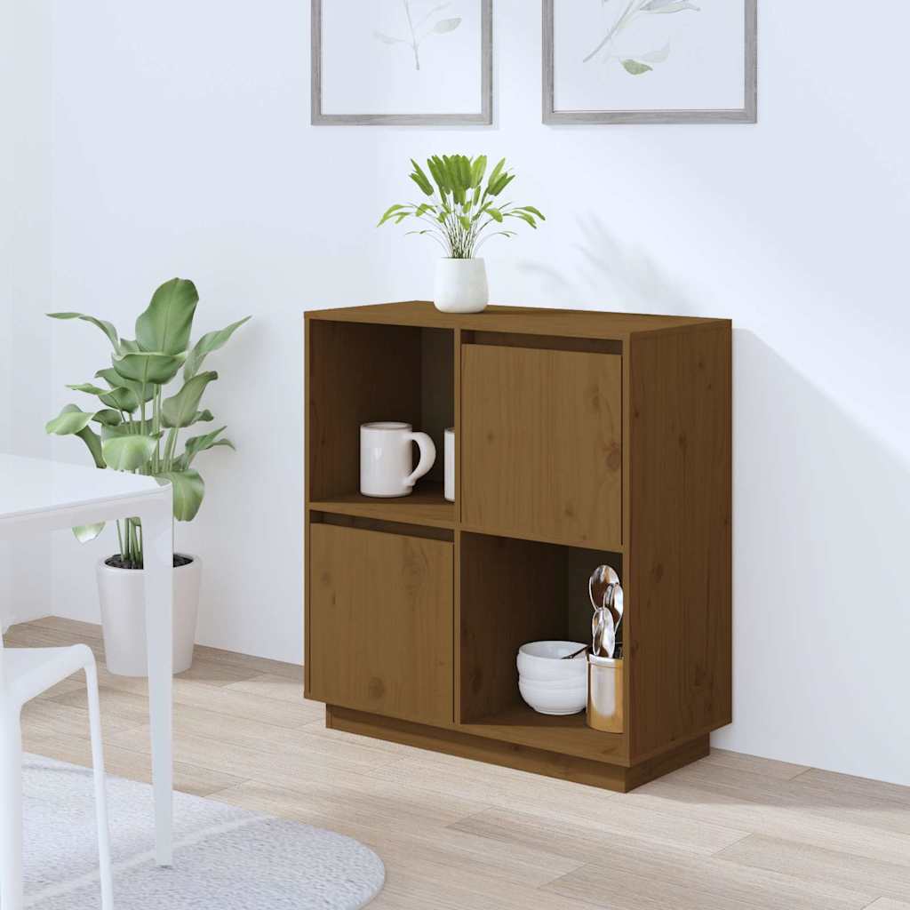 vidaXL Dressoir 74x35x80 cm massief grenenhout