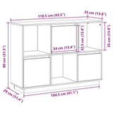 vidaXL Sideboard 110.5x35x80 cm solid pinewood