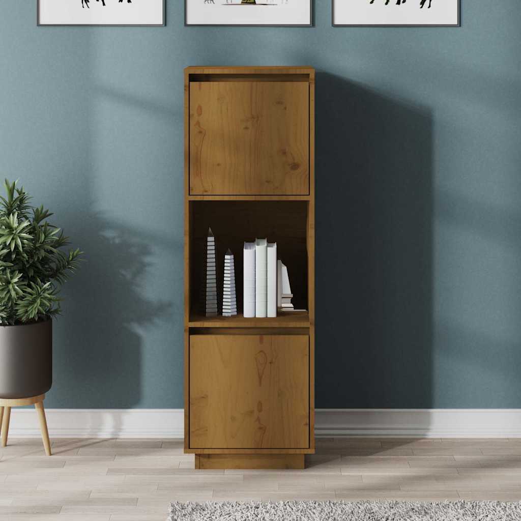 vidaXL Hoge kast 38x35x117 cm massief grenenhout