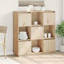vidaXL Tall cabinet 110.5x35x117 cm solid pine wood