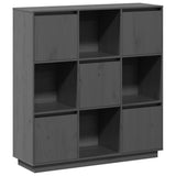 vidaXL Tall cabinet 110.5x35x117 cm solid pine wood