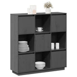 vidaXL Tall cabinet 110.5x35x117 cm solid pine wood