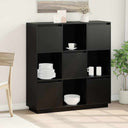 vidaXL Tall cabinet 110.5x35x117 cm solid pine wood