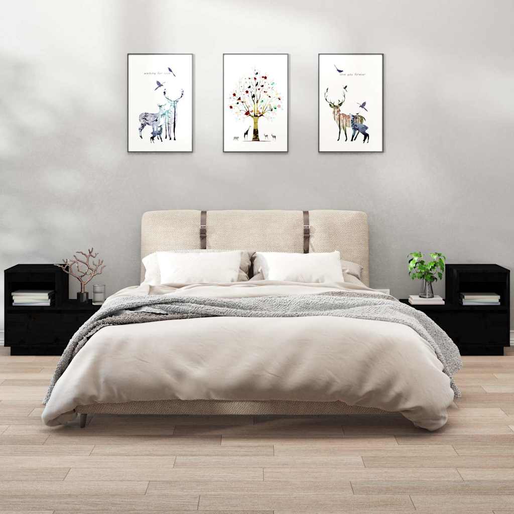 vidaXL Nachtkastje 60x34x51 cm massief grenenhout