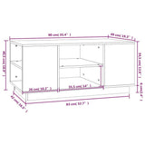 vidaXL Salontafel 90x49x40,5 cm massief grenenhout