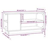vidaXL Tv-meubel 80x35x40,5 cm massief grenenhout