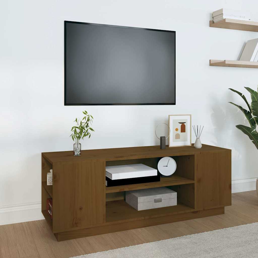 vidaXL Tv-meubel 110x35x40,5 cm massief grenenhout