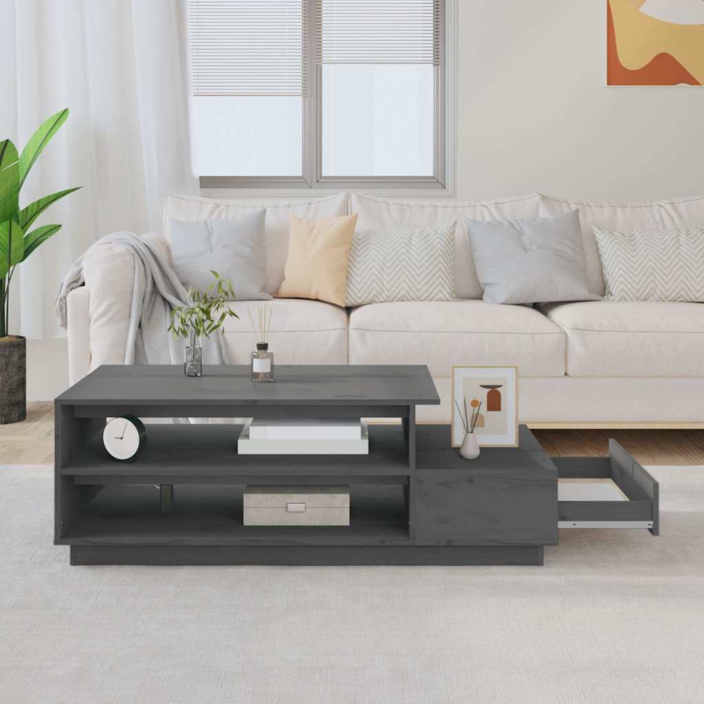 vidaXL Salontafel 120x50x40,5 cm massief grenenhout