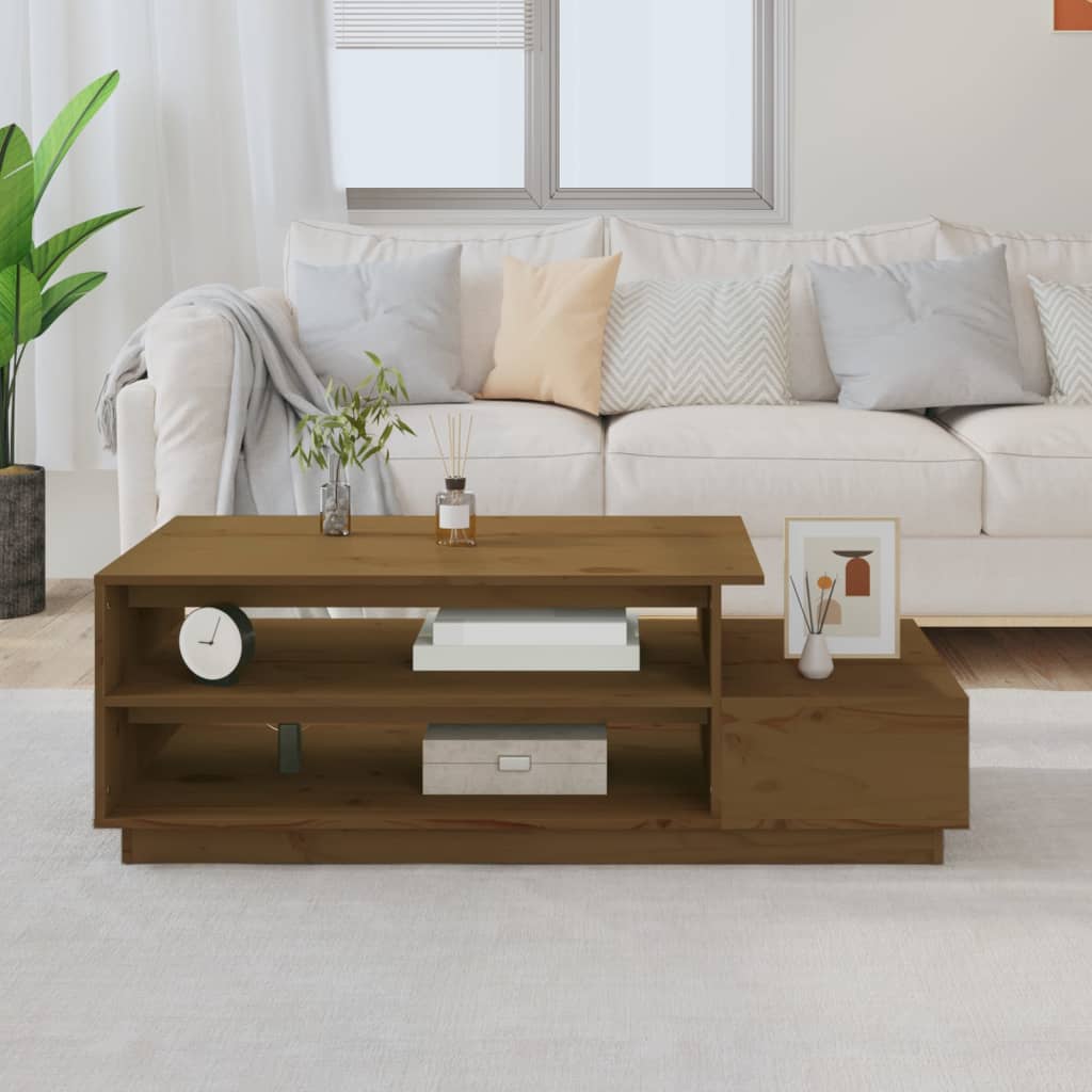 vidaXL Salontafel 120x50x40,5 cm massief grenenhout