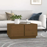 vidaXL Salontafel 80x50x40 cm massief grenenhout wit