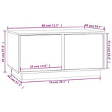 vidaXL Salontafel 80x50x40 cm massief grenenhout wit