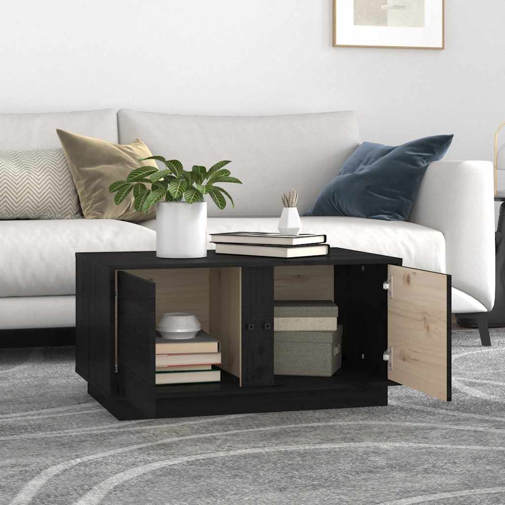vidaXL Salontafel 80x50x40 cm massief grenenhout wit