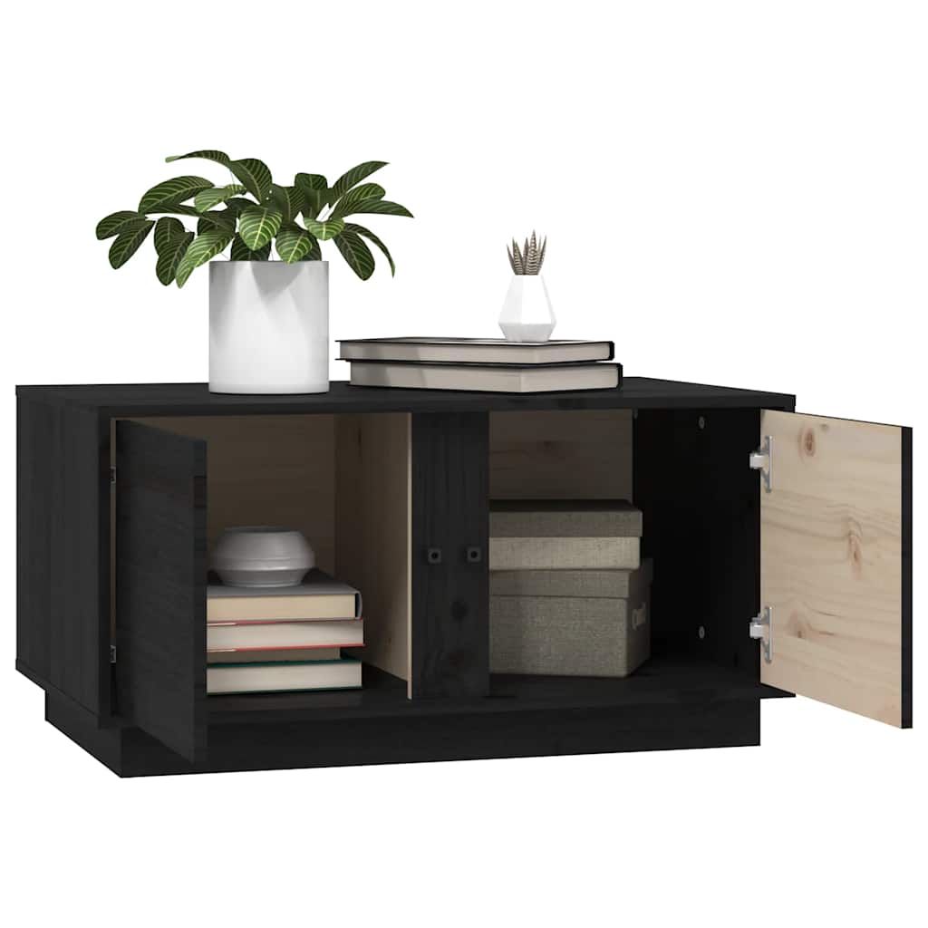 vidaXL Salontafel 80x50x40 cm massief grenenhout wit