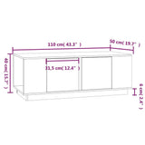 vidaXL Salontafel 110x50x40 cm massief grenenhout