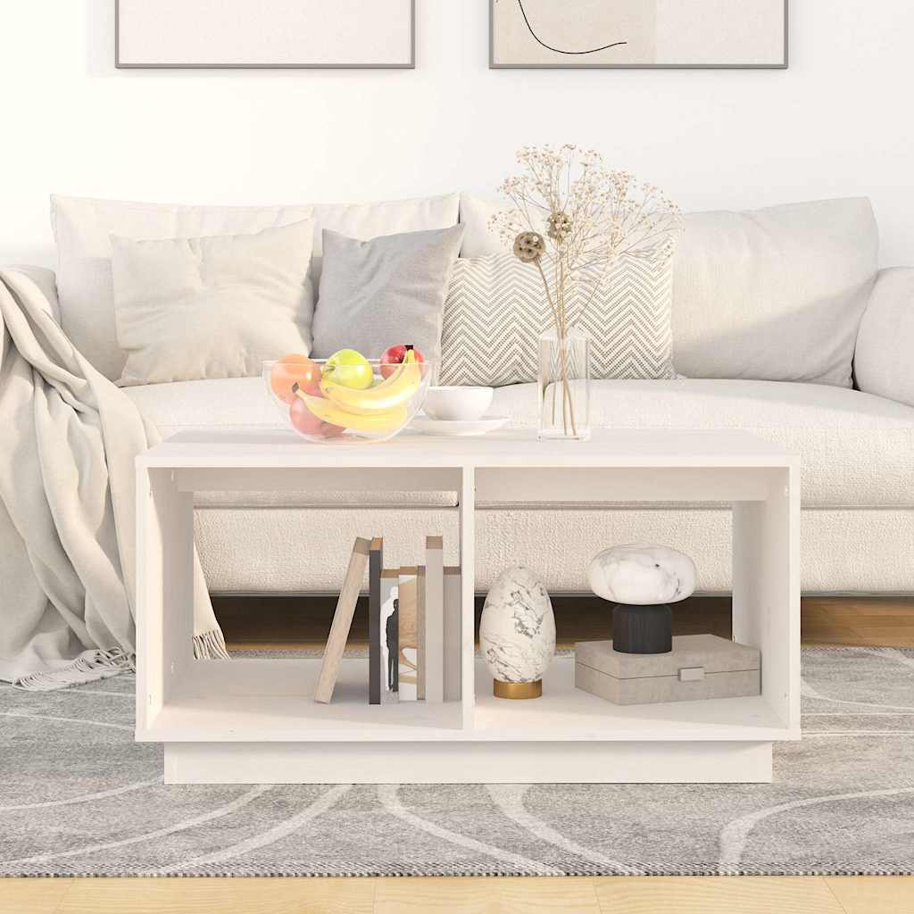 vidaXL Coffee Table 80x50x40 cm Solid Pine Wood