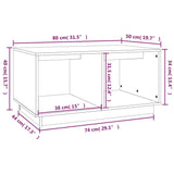 vidaXL Coffee Table 80x50x40 cm Solid Pine Wood
