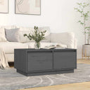 vidaXL Salontafel 80x50x35 cm massief grenenhout wit