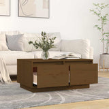 vidaXL Salontafel 80x50x35 cm massief grenenhout wit
