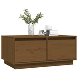 vidaXL Salontafel 80x50x35 cm massief grenenhout wit