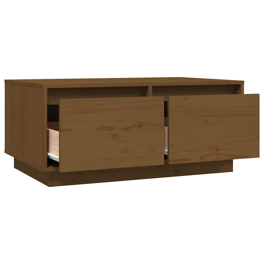 vidaXL Salontafel 80x50x35 cm massief grenenhout wit