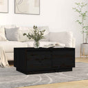 vidaXL Salontafel 80x50x35 cm massief grenenhout wit