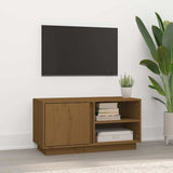 vidaXL Tv-meubel 80x35x40,5 cm massief grenenhout wit