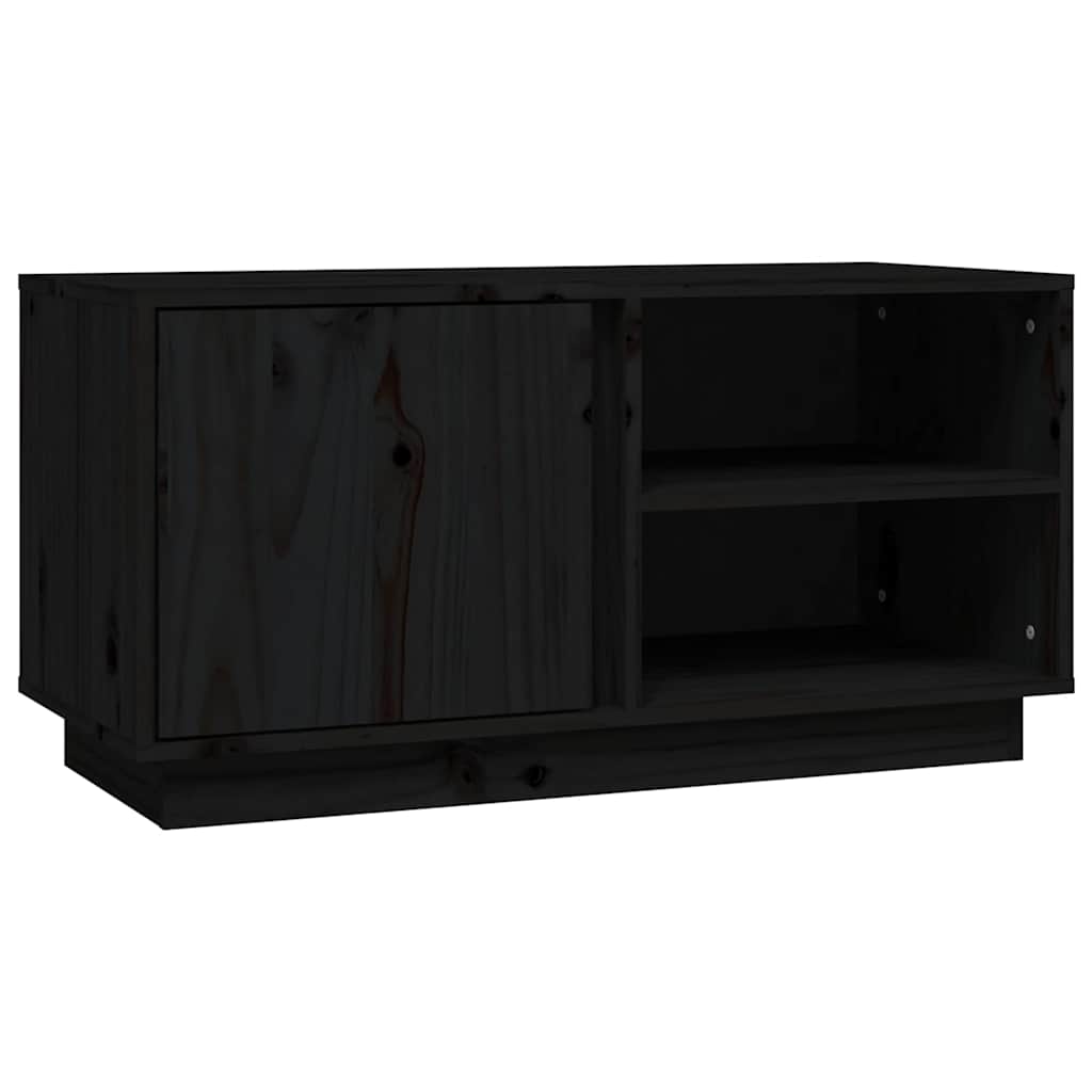 vidaXL Tv-meubel 80x35x40,5 cm massief grenenhout wit
