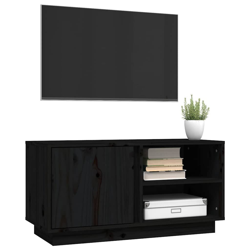vidaXL Tv-meubel 80x35x40,5 cm massief grenenhout wit