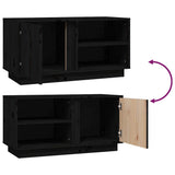 vidaXL Tv-meubel 80x35x40,5 cm massief grenenhout wit