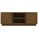 vidaXL Tv-meubel 110x35x40,5 cm massief grenenhout honingbruin