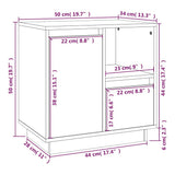 vidaXL Nachtkastje 50x34x50 cm massief grenenhout