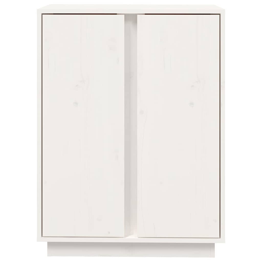 vidaXL Dressoir 60x35x80 cm massief grenenhout wit