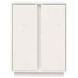 vidaXL Dressoir 60x35x80 cm massief grenenhout wit