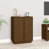 vidaXL Dressoir 60x35x80 cm massief grenenhout wit