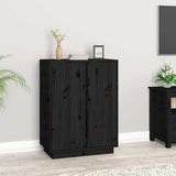 vidaXL Dressoir 60x35x80 cm massief grenenhout wit
