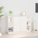 vidaXL Dressoir 120x35x80 cm massief grenenhout wit