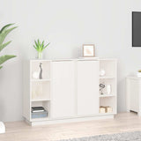 vidaXL Dressoir 120x35x80 cm massief grenenhout wit