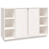 vidaXL Dressoir 120x35x80 cm massief grenenhout wit