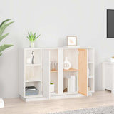 vidaXL Dressoir 120x35x80 cm massief grenenhout wit